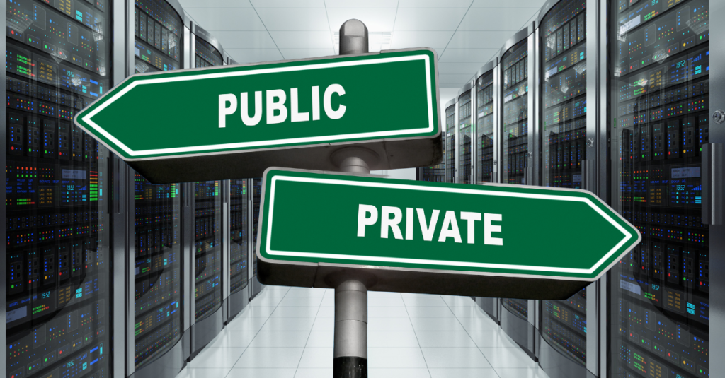 public vs private cloud servers